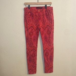 Joes designer skinny ankle patterned jeans